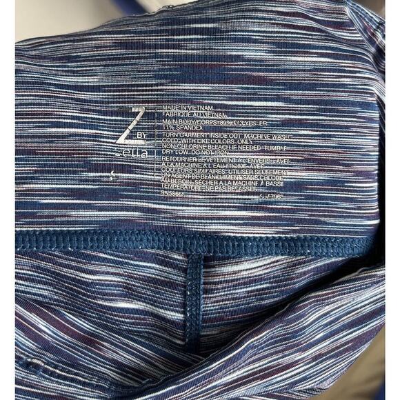 Z By Zella Blue Space Dye Leggings Size Small Stretch Yoga Active Women’s - Picture 3 of 3